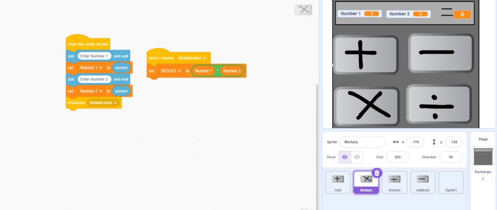 Calculator using Scratch Programming 11 Calculator using Scratch Programming