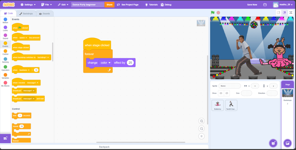 Crazy Scratch Project on Sprite Dance Party 12 Crazy Scratch Project on Sprite Dance Party